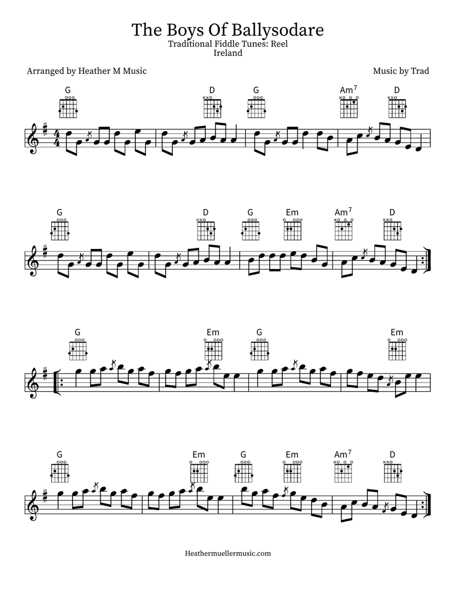The Boys Of Ballysodare Violin Solo scores gallery preview page 4