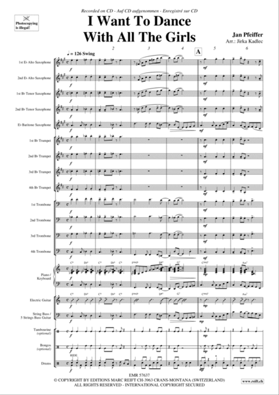 I Want To Dance With All The Girls Big Band scores gallery preview page 5
