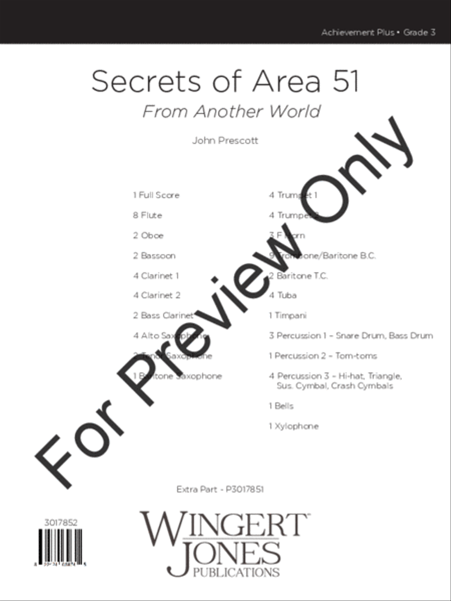 Secrets of Area 51 (Score) Concert Band scores gallery preview page 2