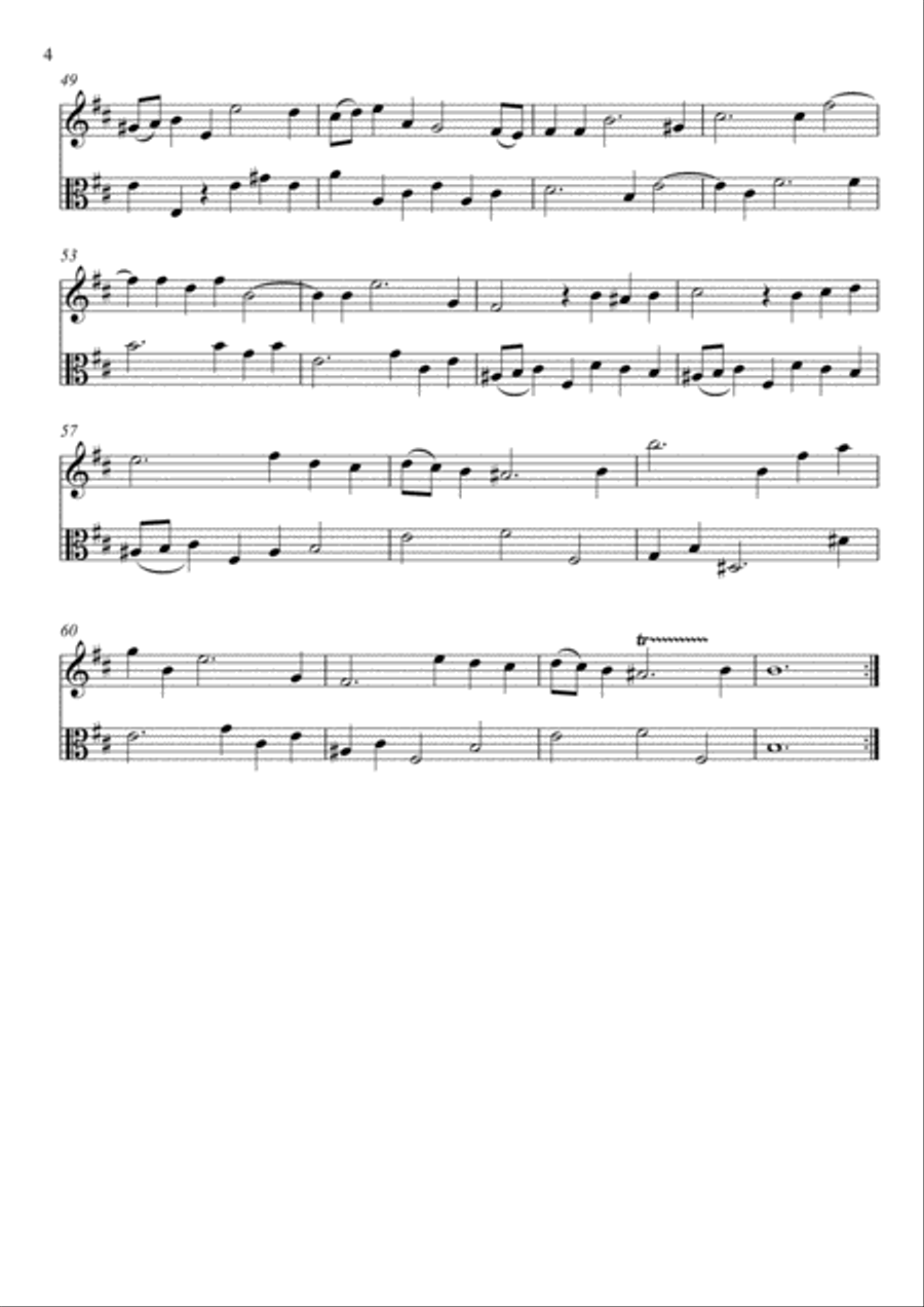 Sonata in B minor for Flute & Viola Flute scores gallery preview page 4