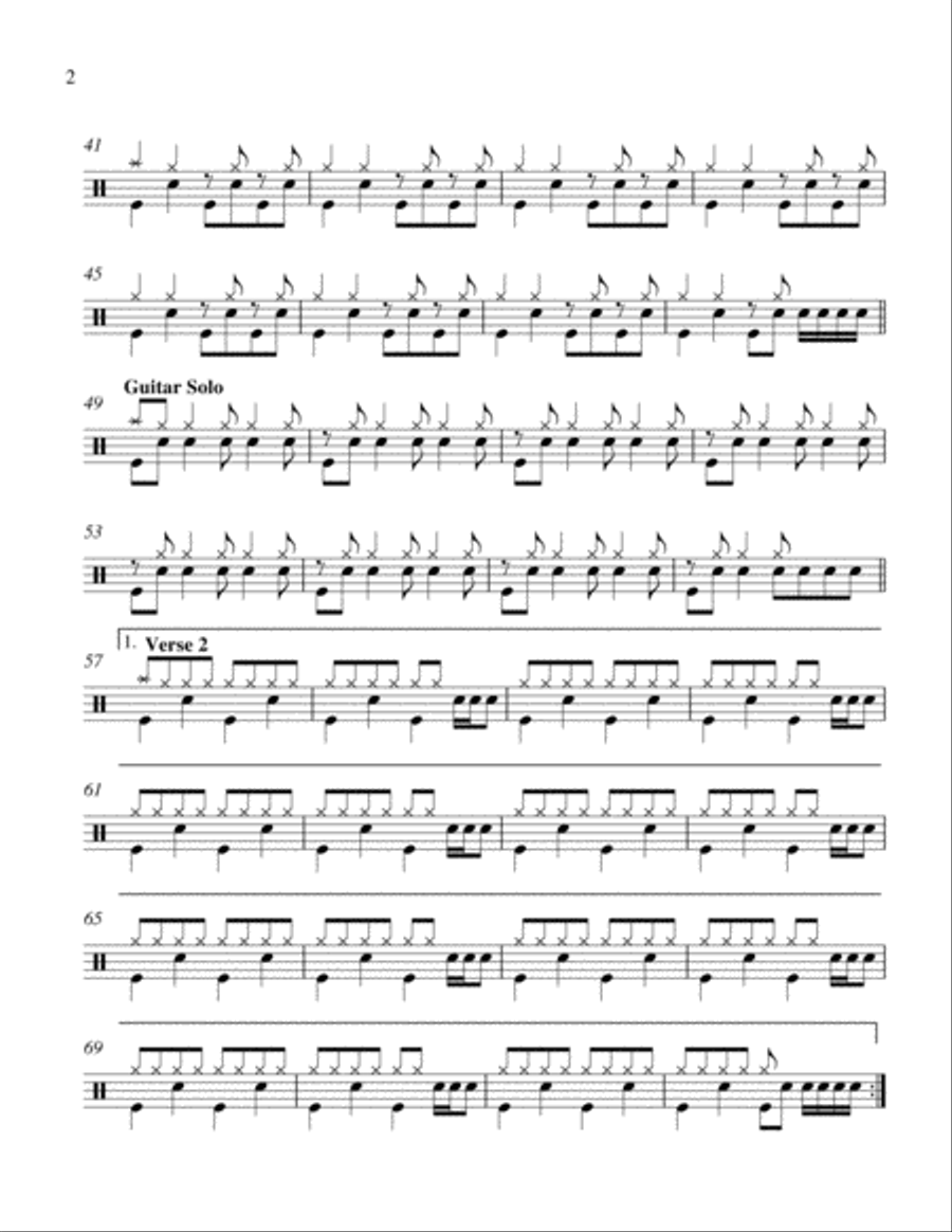 Breathing Underwater Breathing Underwater Drum Set scores gallery preview page 2