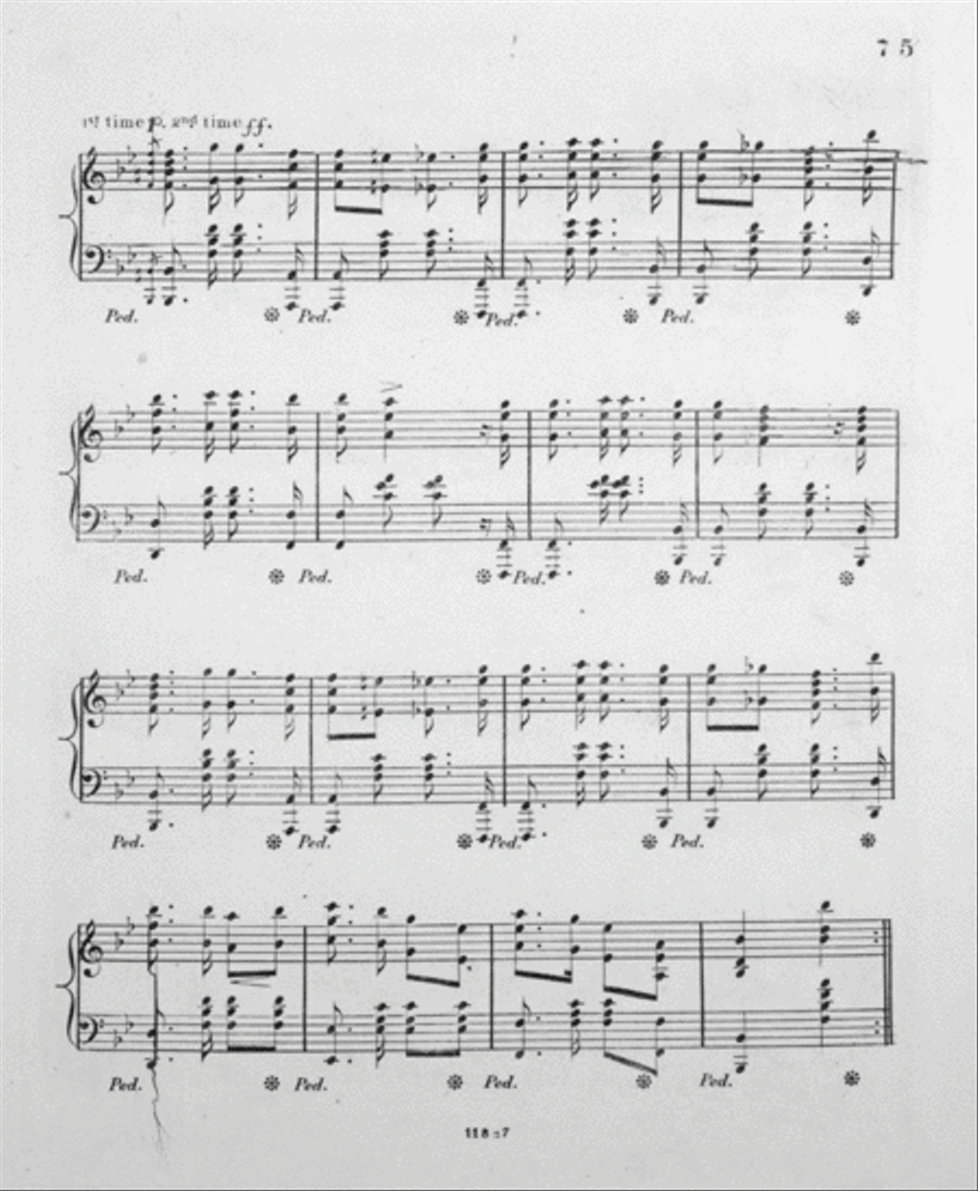 Charles and Jacob Kunkel's Compositions. Marche Triomphale Piano Solo scores gallery preview page 4