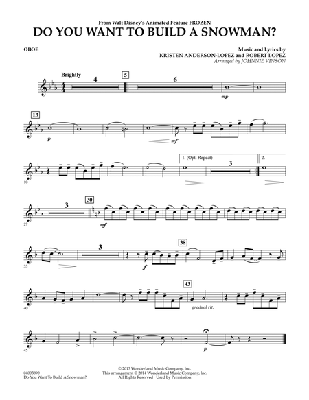 Do You Want to Build a Snowman? (from Frozen) (arr. Johnnie Vinson) - Oboe