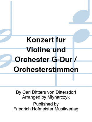 Konzert fur Violine und Orchester G-Dur / Orchesterstimmen