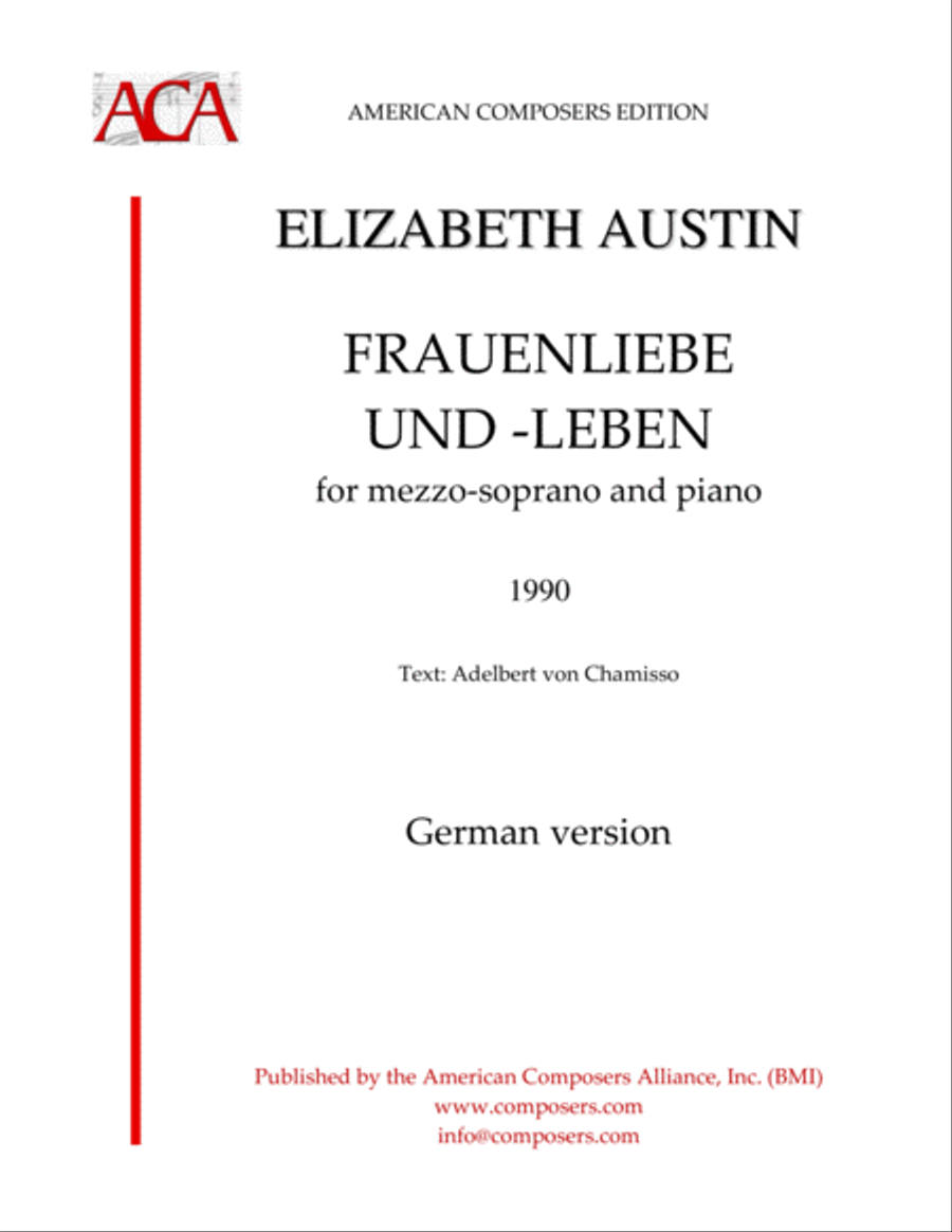 [Austin] Frauenliebe und -leben Voice scores gallery preview page 1