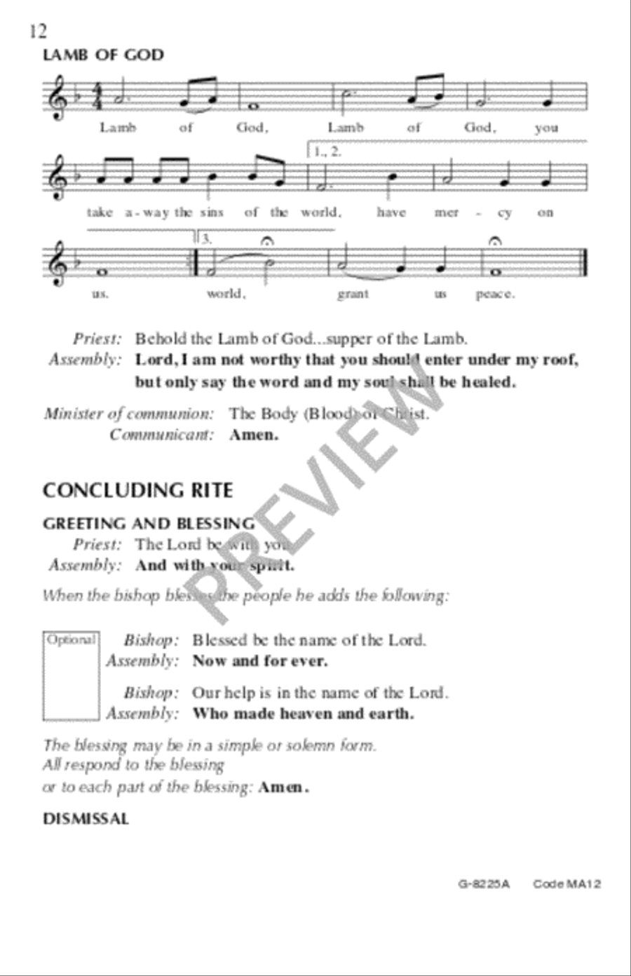 Welcome Table: A Mass of Spirituals - Assembly edition Unison Choir scores gallery preview page 14