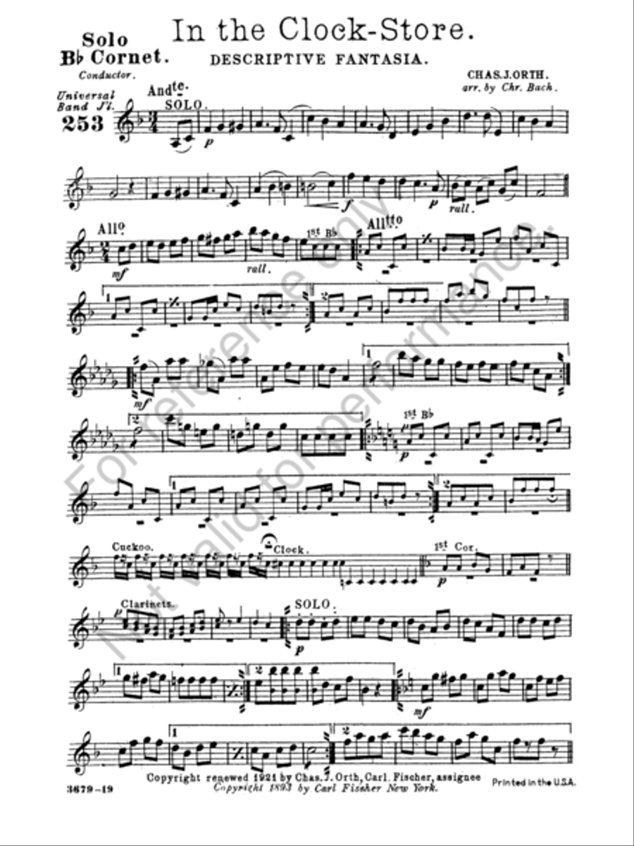 In The Clock Store Concert Band scores gallery preview page 4
