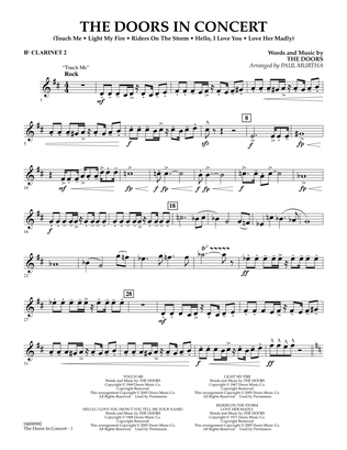 The Doors in Concert (arr. Paul Murtha) - Bb Clarinet 2