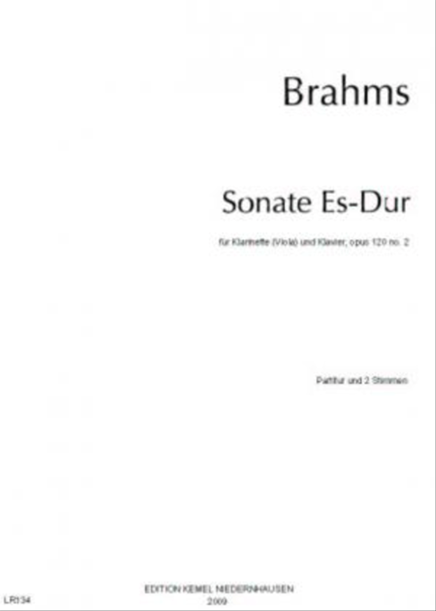Sonate Es-Dur Clarinet scores gallery preview page 1