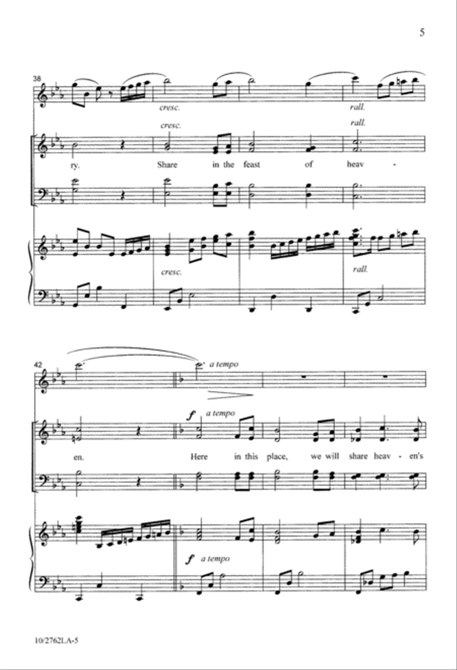 Feast of Heaven 4-Part scores gallery preview page 5