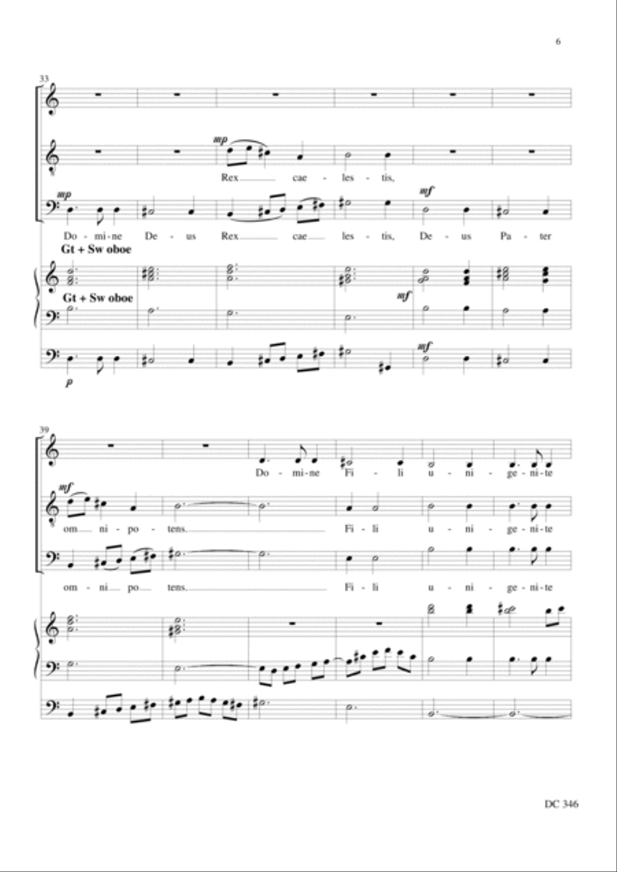Mass for men's voices and organ TB scores gallery preview page 6