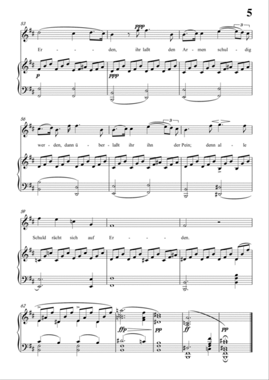 Schubert-Gesänge des Harfners,Op.12 No.2 in b minor,for Vocal and Piano Voice scores gallery preview page 6