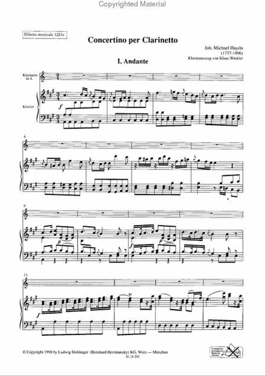 Concertino Clarinet Solo scores gallery preview page 2
