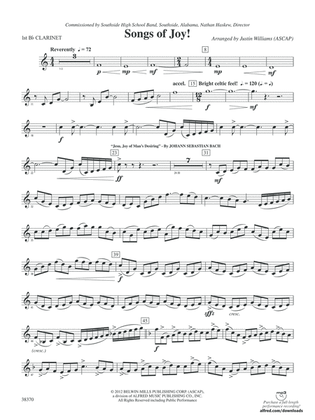 Songs of Joy!: 1st B-flat Clarinet