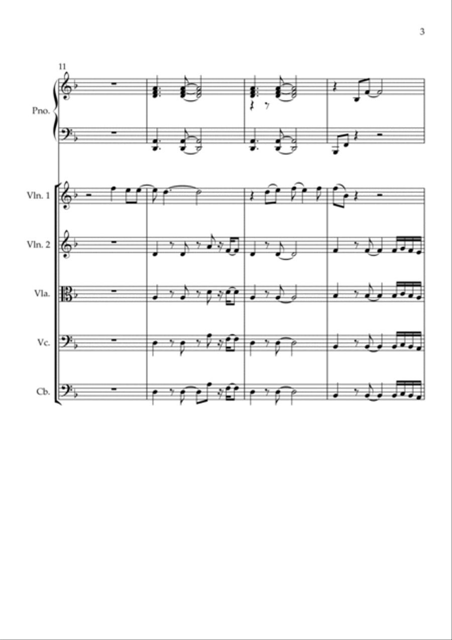 Mr. Crowley Piano Quintet scores gallery preview page 3