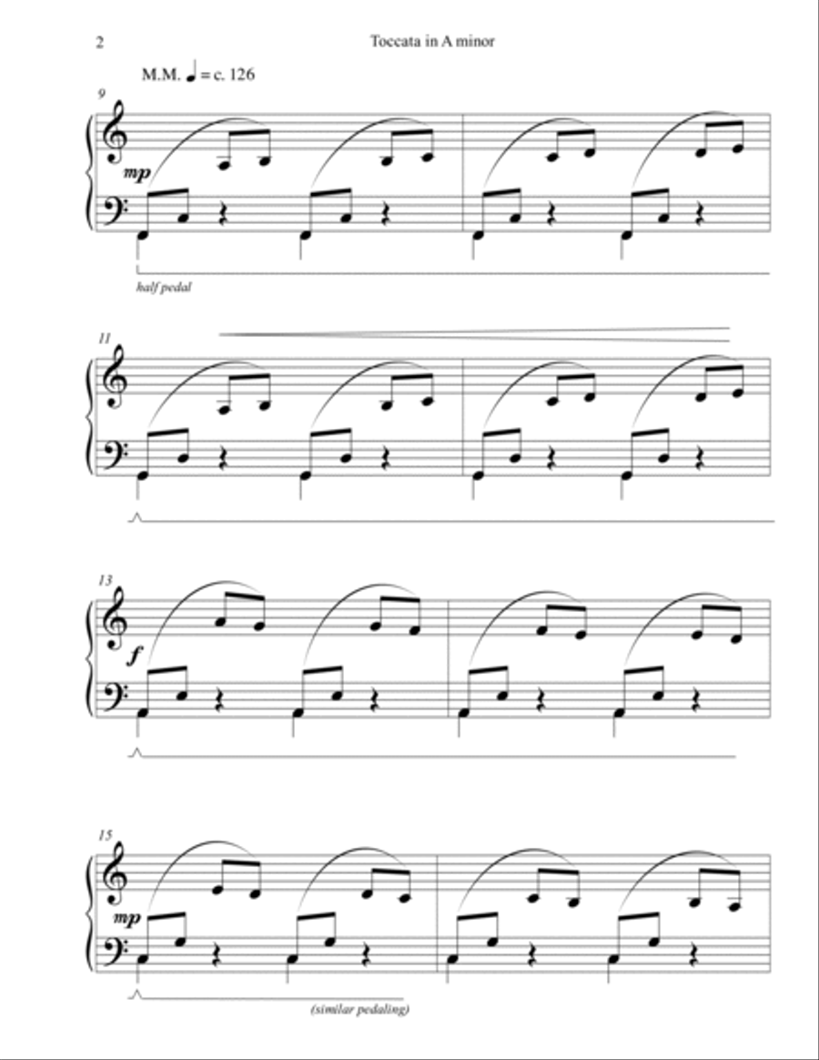 Toccata in A minor (Racing Against Time) Piano Method scores gallery preview page 2