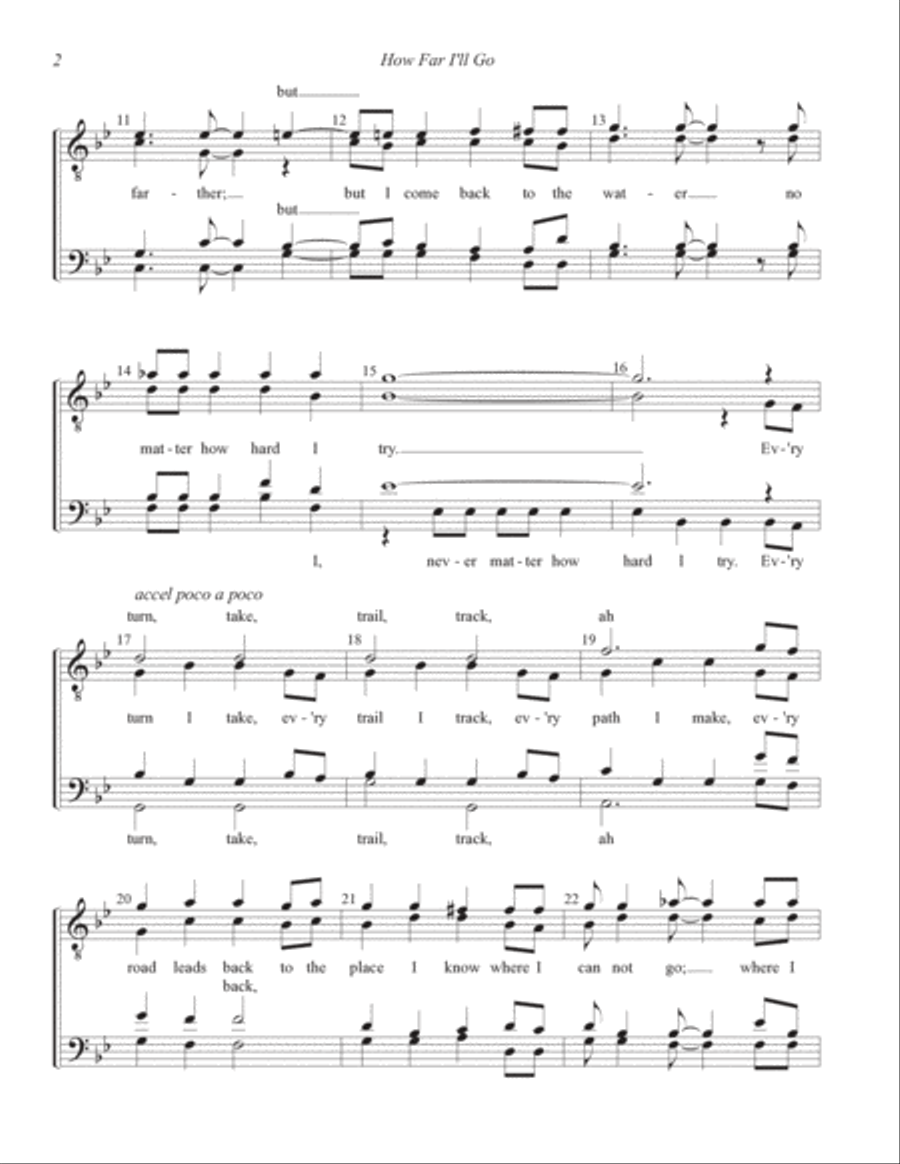 How Far I'll Go TTBB scores gallery preview page 2