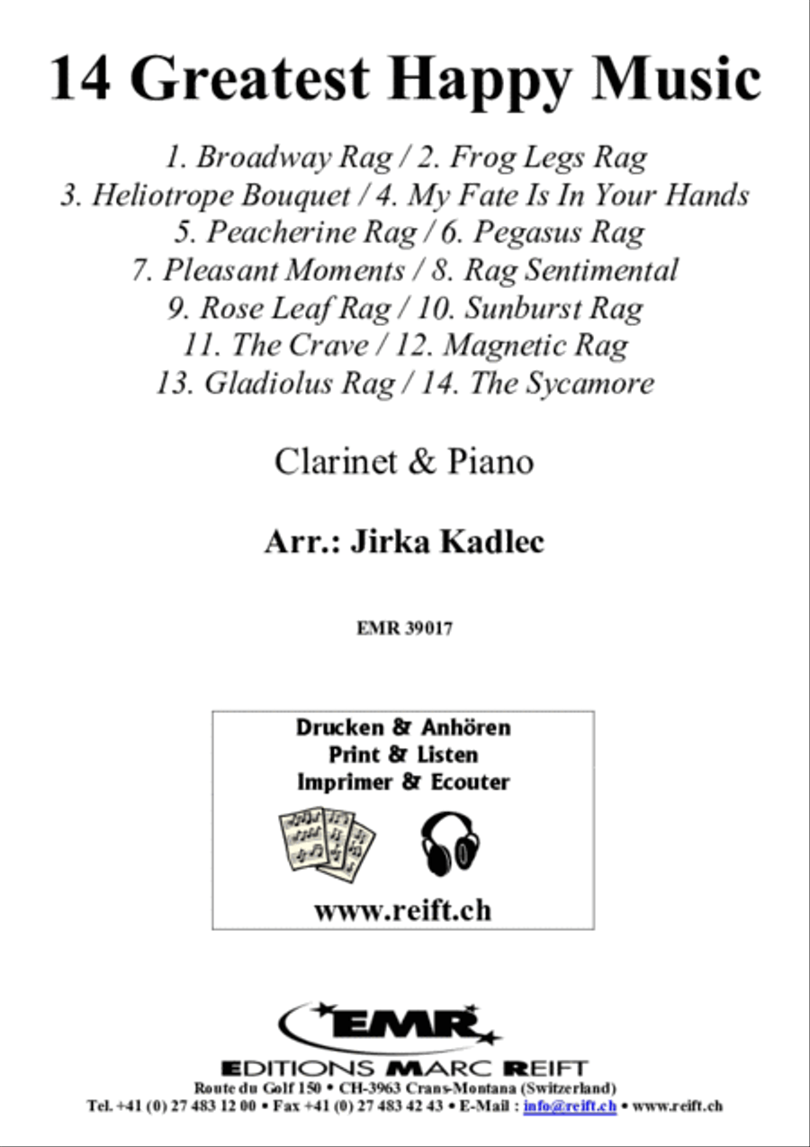 14 Greatest Happy Music Clarinet Solo scores gallery preview page 2
