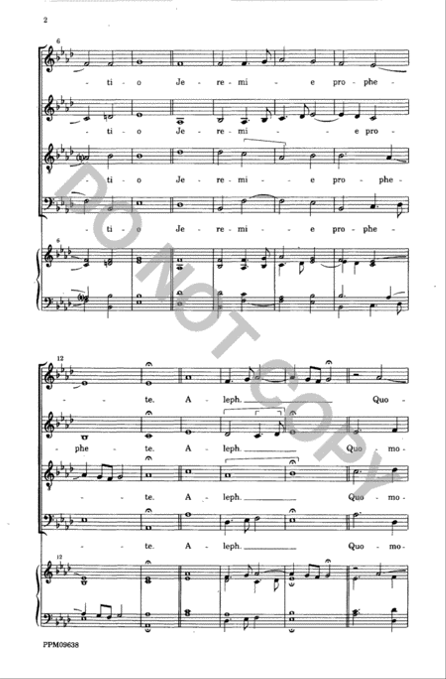 Lamentations of the Prophet Jeremiah 4-Part scores gallery preview page 3
