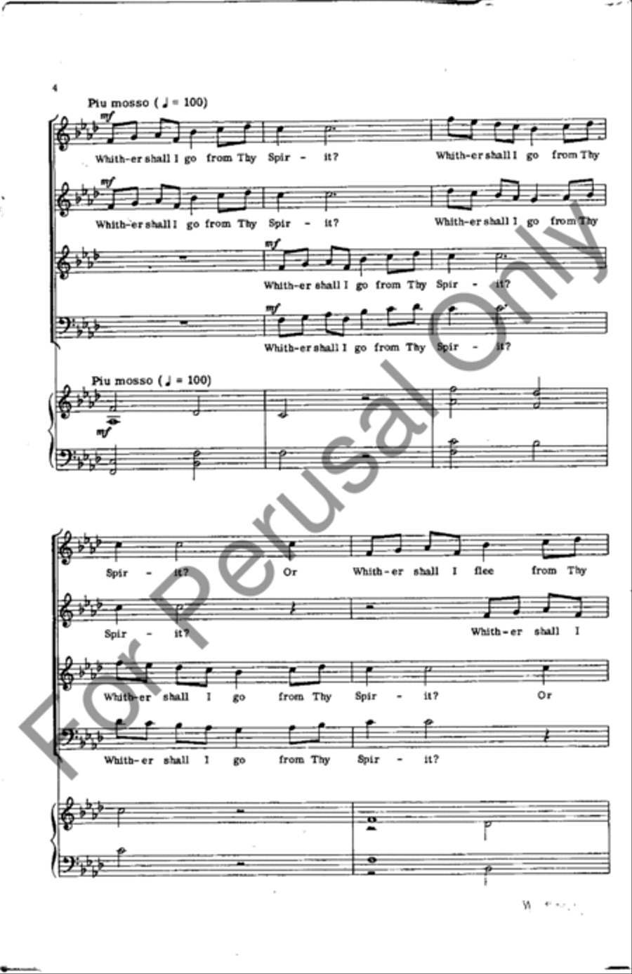 O Lord, Thou Has Searched Me Out 4-Part scores gallery preview page 4