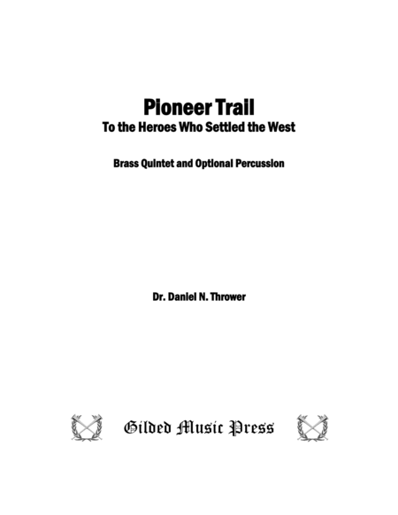 Pioneer Trail (for Brass Quintet & Optional Percussion) image number null