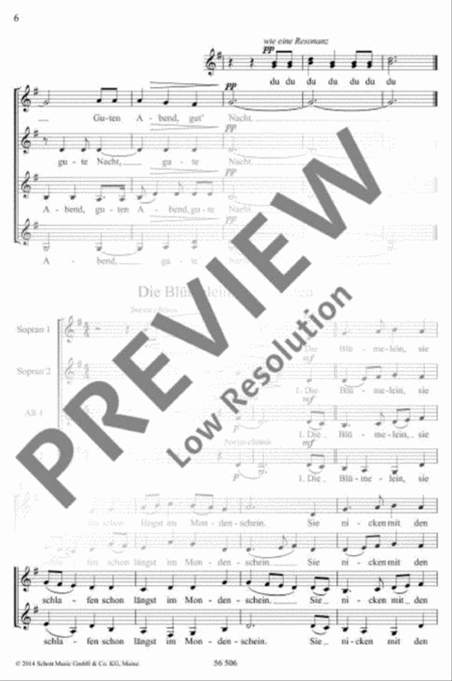 Zwei Abendlieder A Cappella scores gallery preview page 7