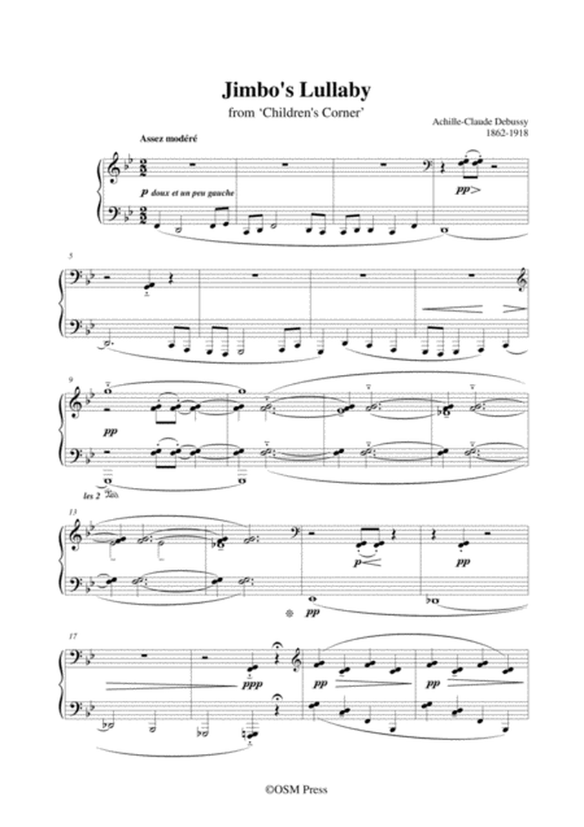 Debussy-Jimbo's Lullaby,CD 119 No.2(L.113 No.2),for Piano