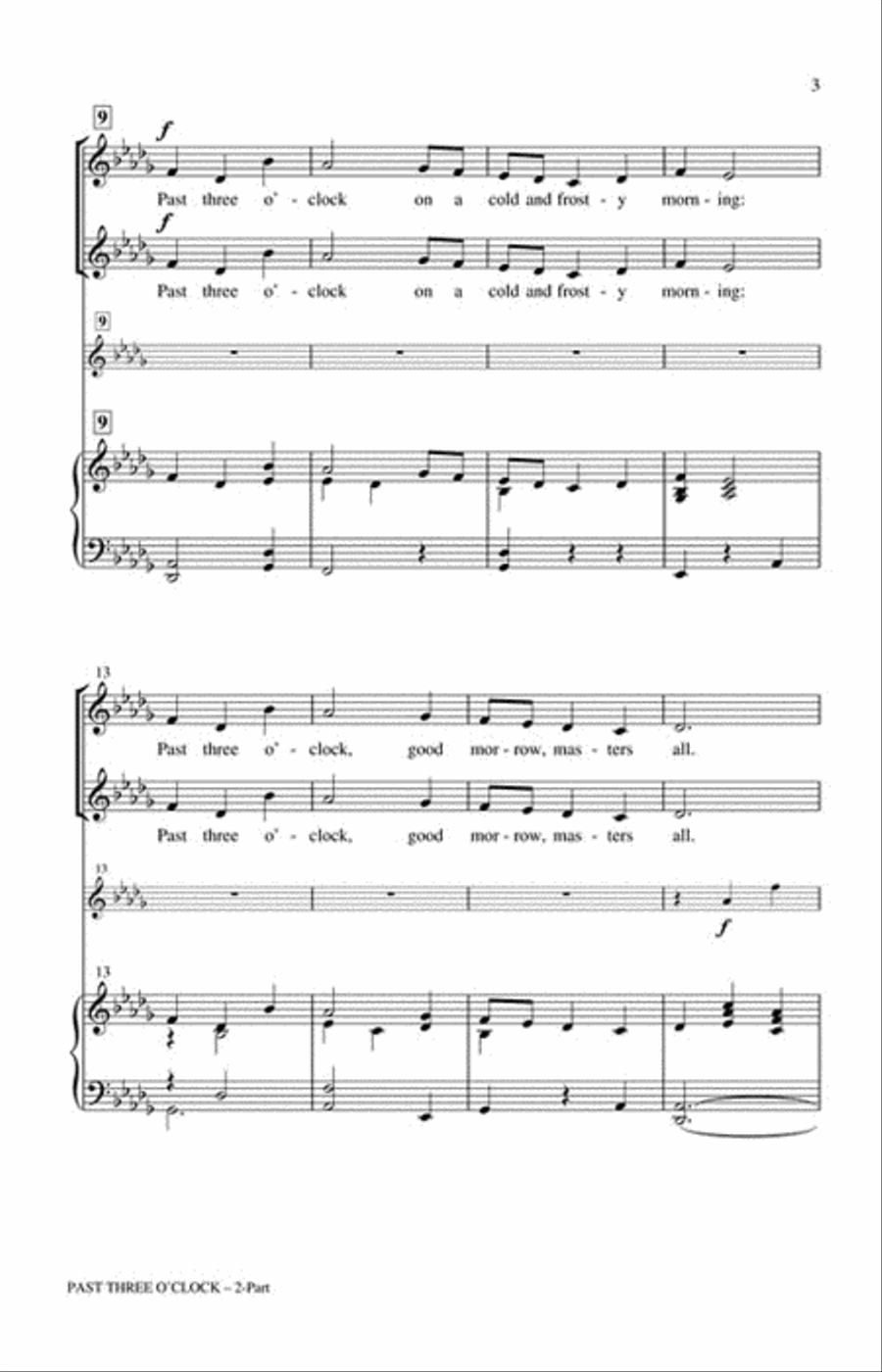 Past Three O'Clock 2-Part scores gallery preview page 3