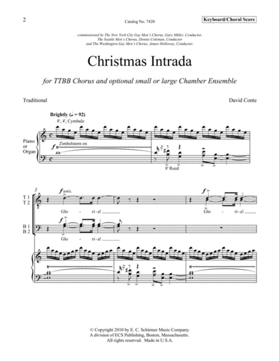 Christmas Intrada TTBB scores gallery preview page 2