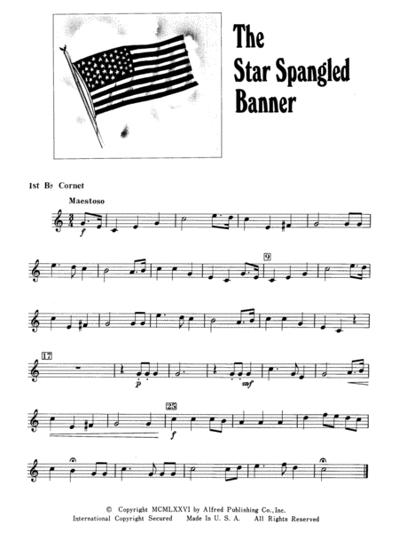The Star Spangled Banner: 1st B-flat Cornet