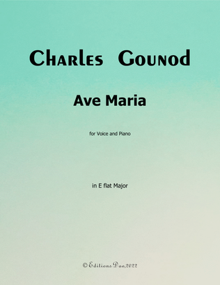 Book cover for Ave Maria, by Gounod, in E flat Major