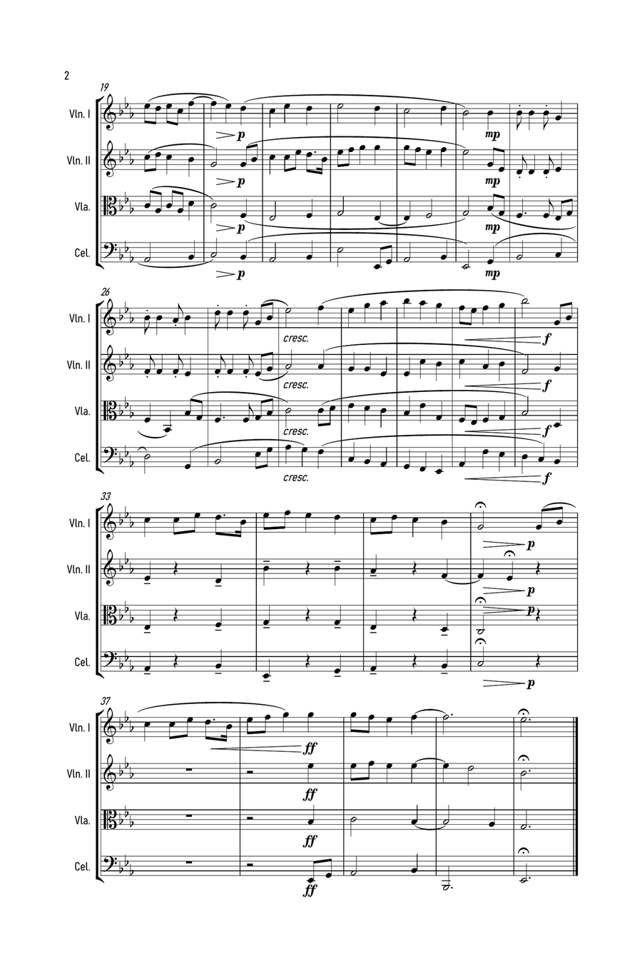 I Vow To Thee My Country by Gustav Holst - String quartet String Quartet scores gallery preview page 3