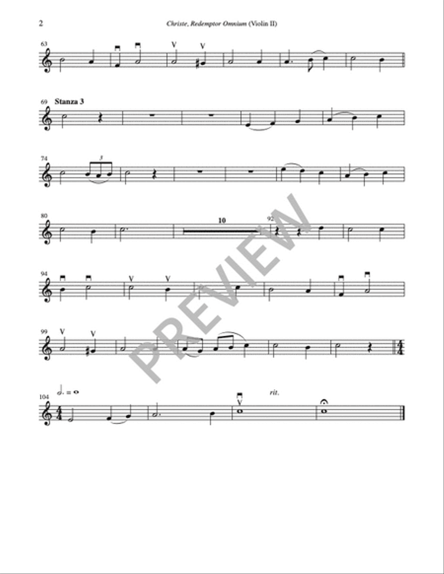 Christe, Redemptor Omnium - Instrument edition Cello scores gallery preview page 4