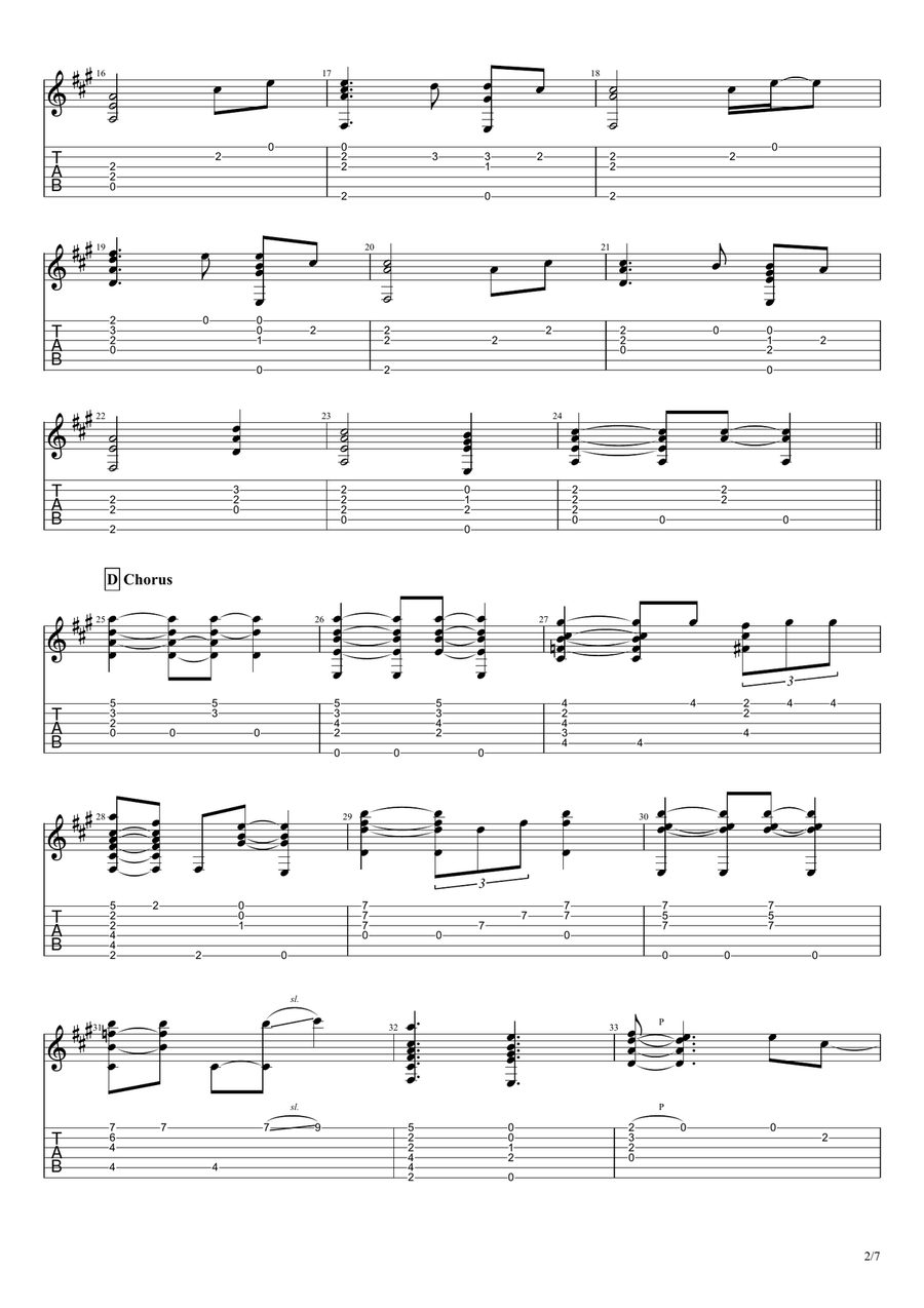 Palace Guitar Tablature scores gallery preview page 2