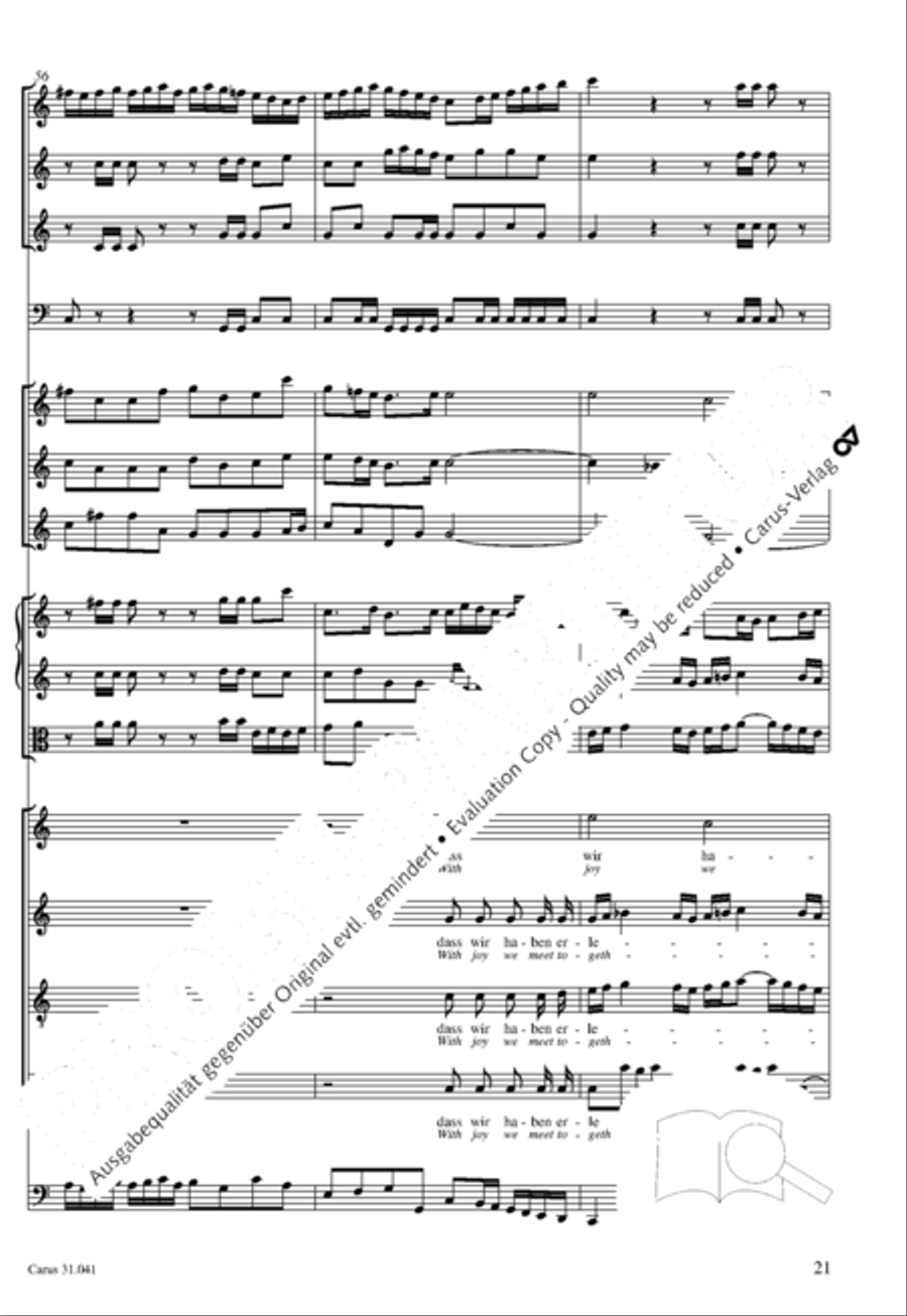 O Lord, we come to praise thee 4-Part scores gallery preview page 22