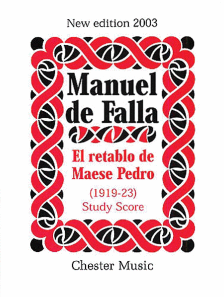 Manuel De Falla: El Retablo De Maese Pedro (Study Score)