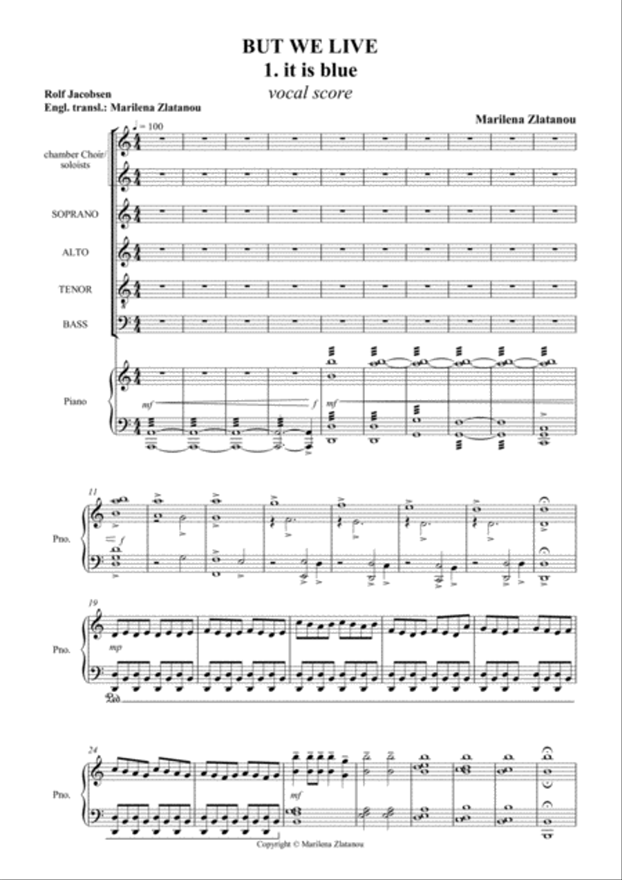 BUT WE LIVE, a Secular Oratorio 4-Part scores gallery preview page 3