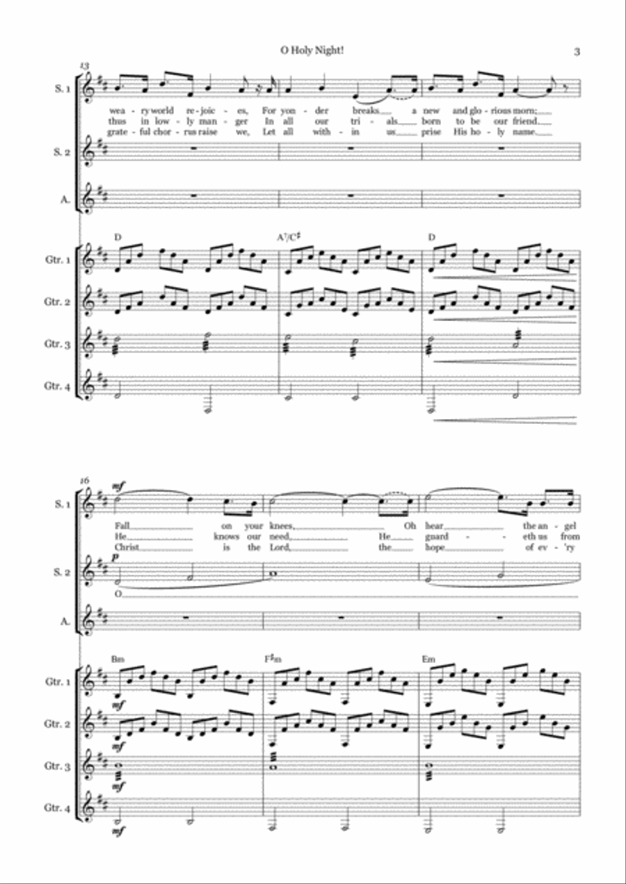 O, Holy Night. O, Holy Night. SSA scores gallery preview page 3