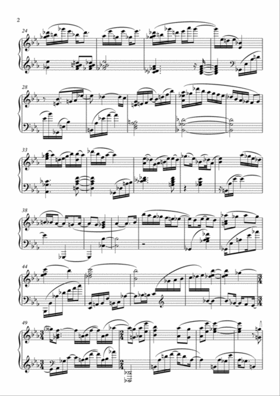 Choro nº2 para Radamés Piano Solo scores gallery preview page 2
