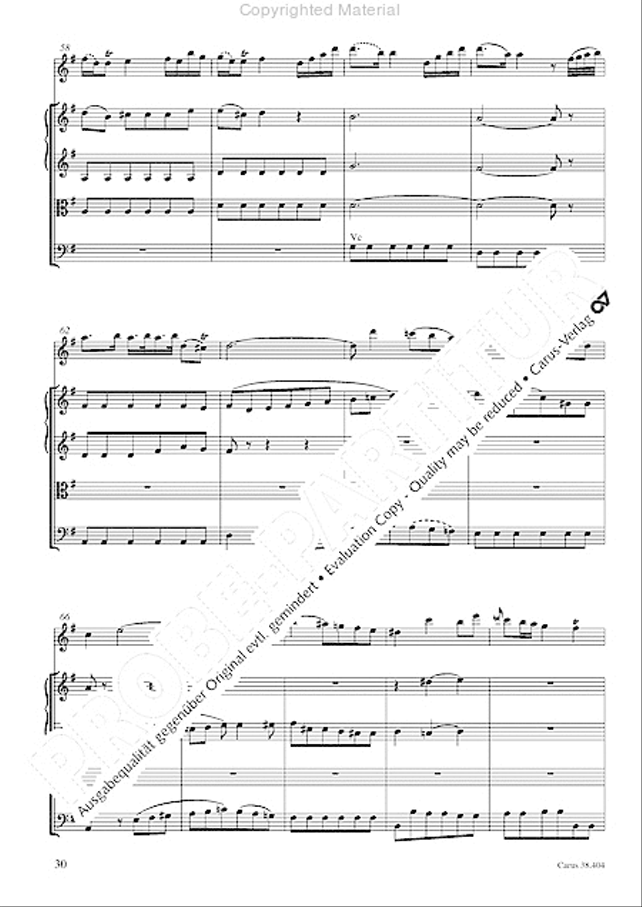 Concerto for Flute in D major (Concerto per il Flauto traverso in D / Flotenkonzert in D) Flute Solo scores gallery preview page 32
