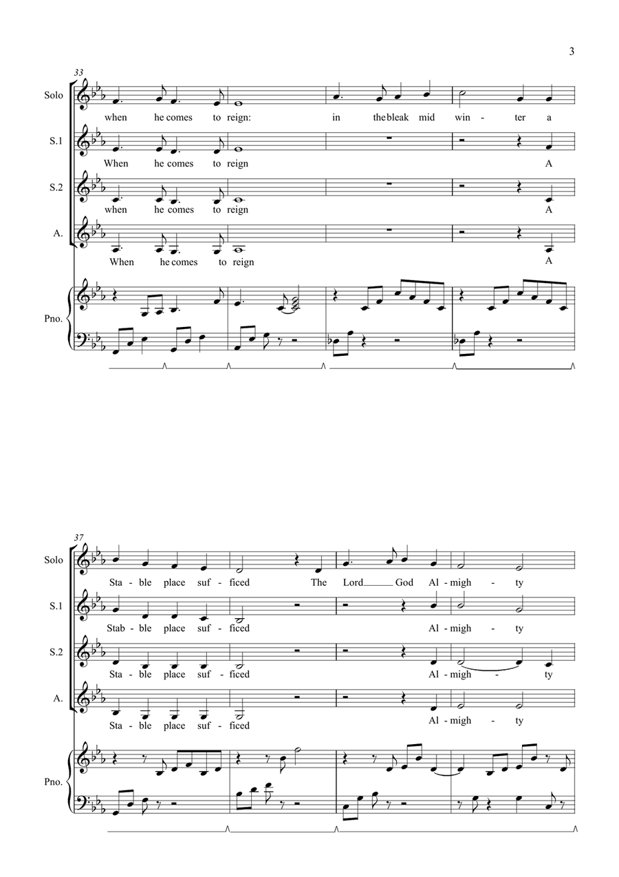 In the bleak mid winter SSA scores gallery preview page 3
