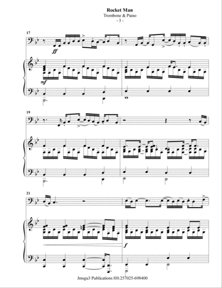 Rocket Man (I Think It's Gonna Be A Long Long Time) Piano scores gallery preview page 4