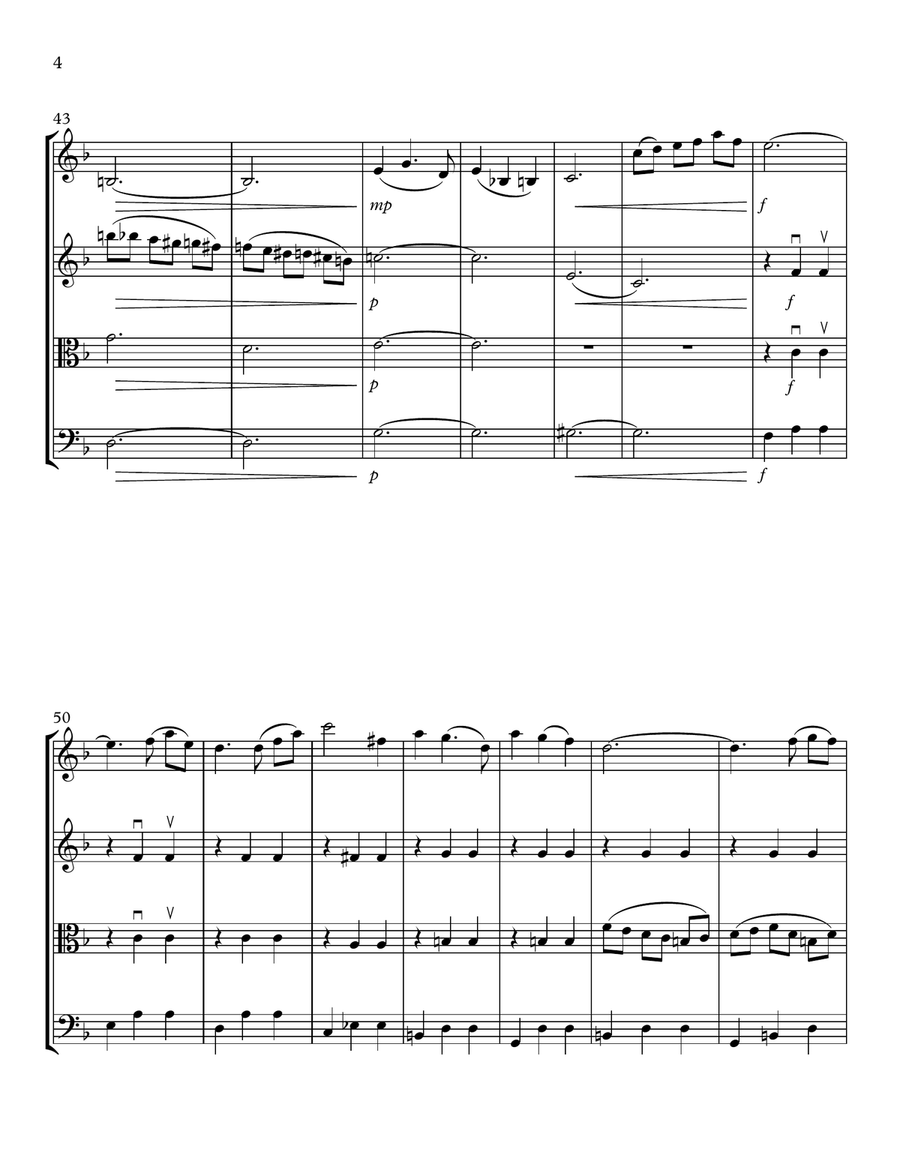 Married Life String Quartet scores gallery preview page 4