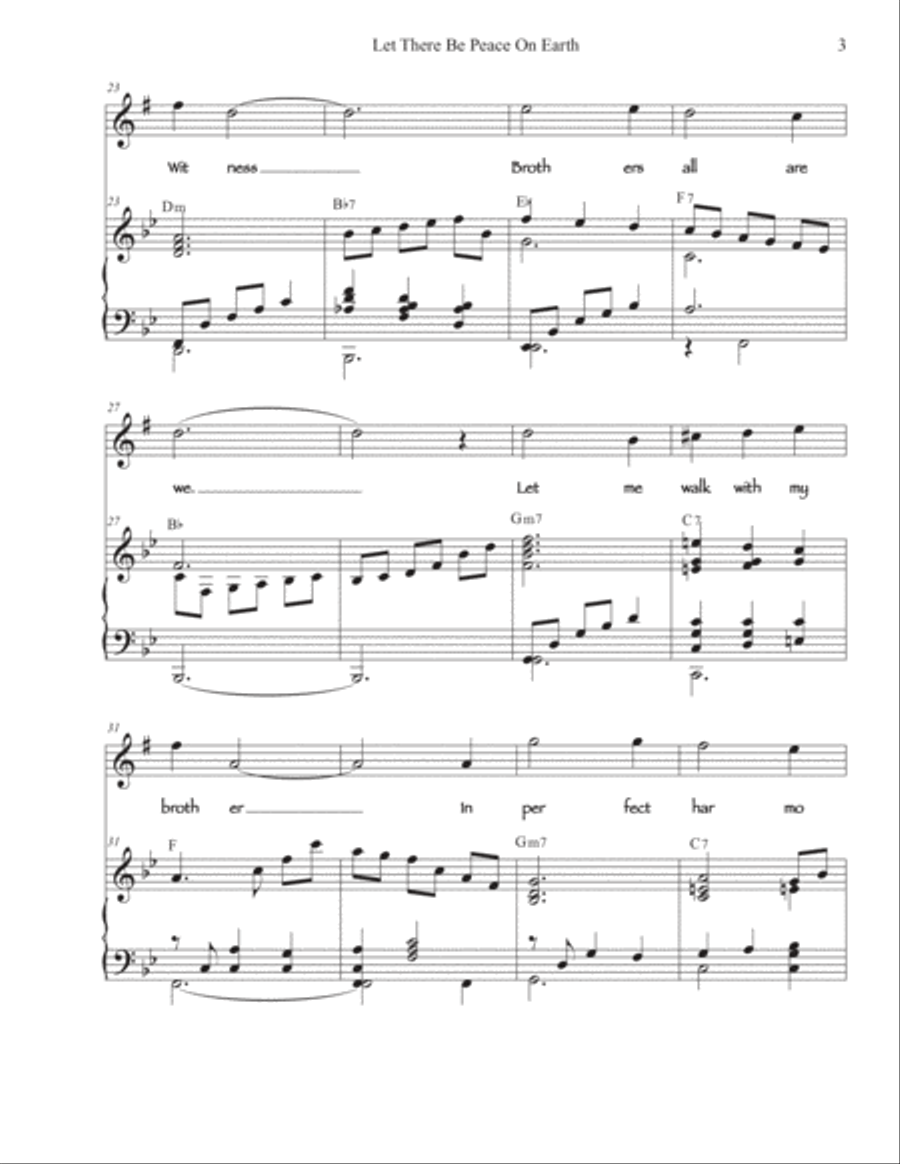 Let There Be Peace On Earth Alto Saxophone scores gallery preview page 3