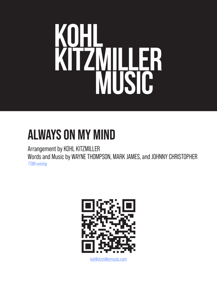 Always On My Mind TTBB scores gallery preview page 1