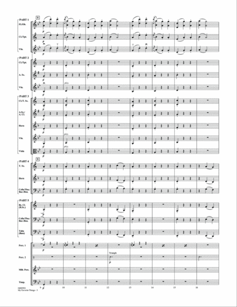 My Favorite Things (from The Sound of Music) - Conductor Score (Full Score) Concert Band scores gallery preview page 3