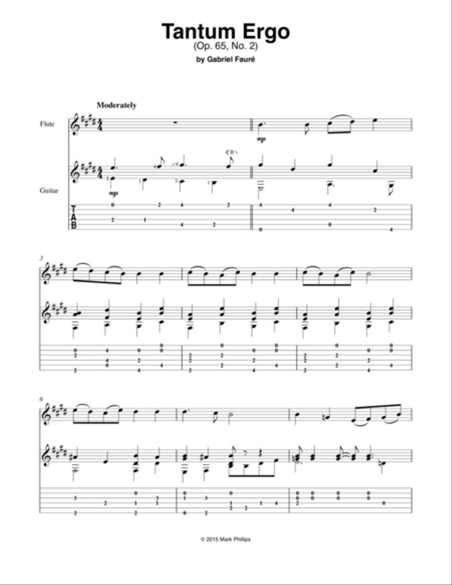 Tantum Ergo (Op. 65, No. 2) Flute scores gallery preview page 1