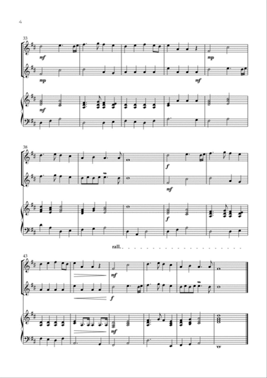 Trumpet Voluntary (Oboe Duo and Piano) - Jeremiah Clarke Oboe scores gallery preview page 4