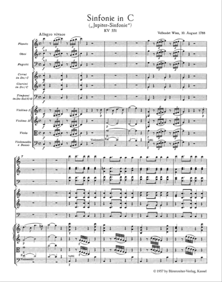 Symphony, No. 41 C major, KV 551 'Jupiter Symphony' Orchestra scores gallery preview page 2