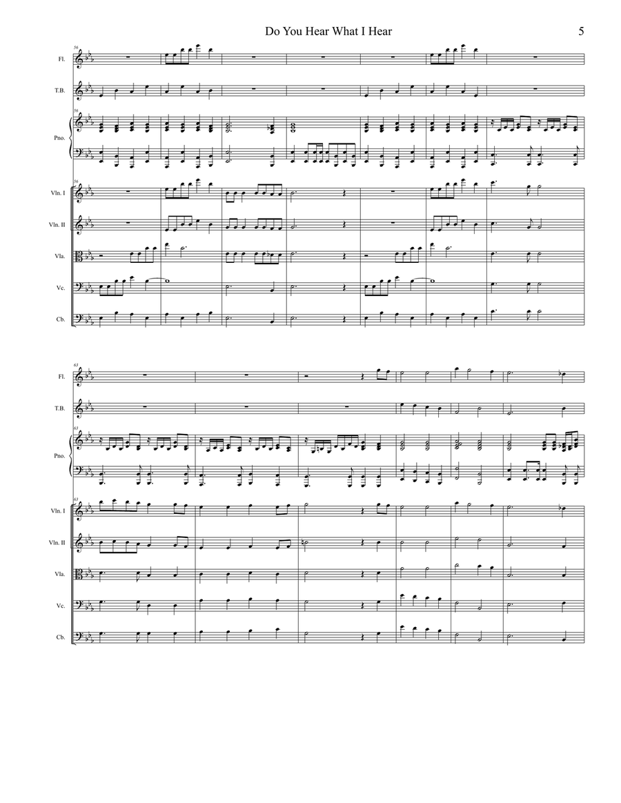 Do You Hear What I Hear String Orchestra scores gallery preview page 5